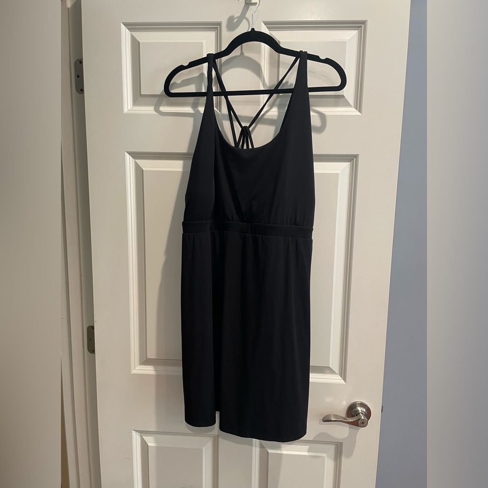 Soma 24/7 Strappy Skort Black Size XXL w/removable bra pads